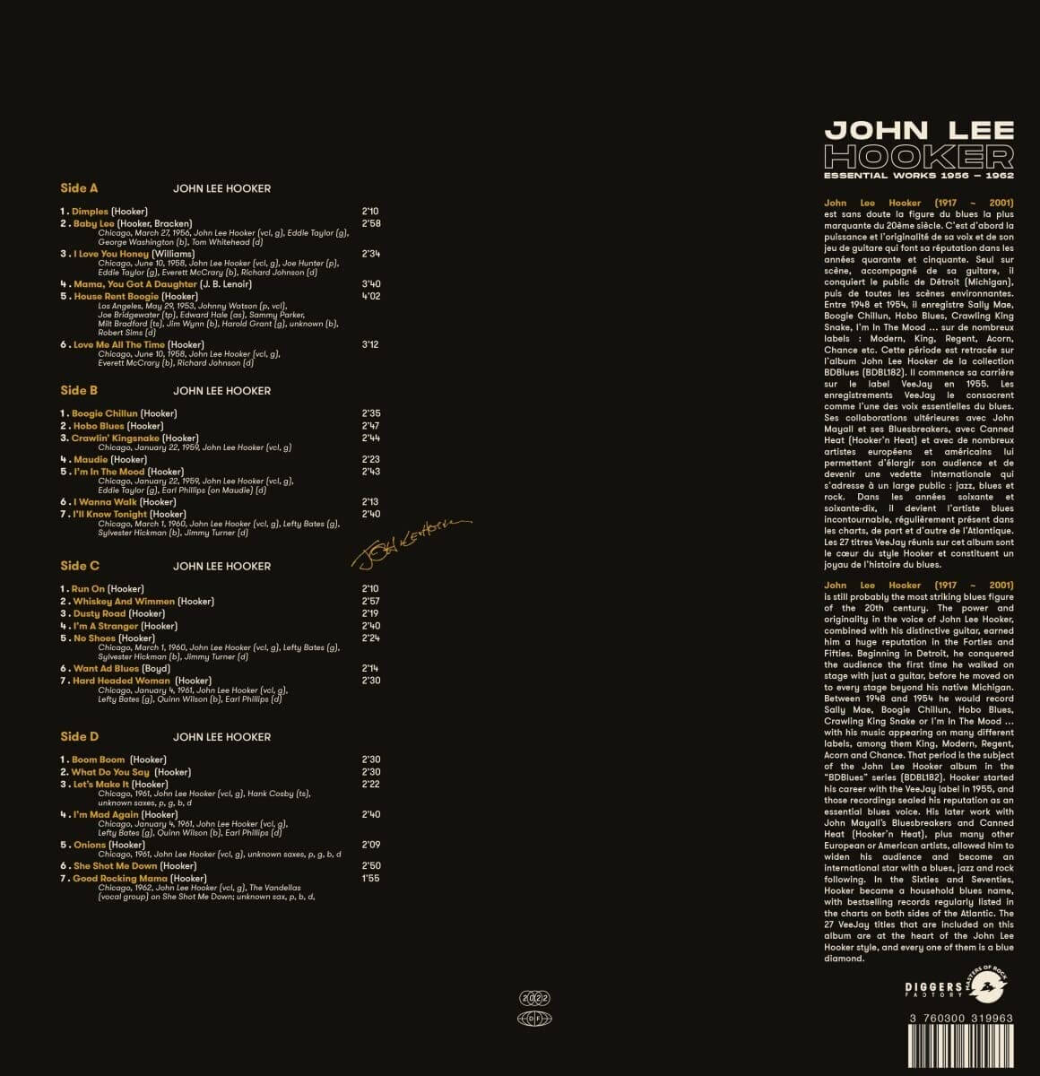 John Lee Hooker - Essential Works 1956-1962 - Vinyl LP - Image 2