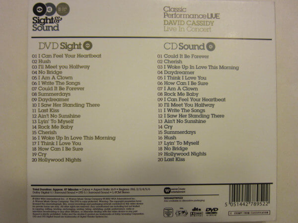 David Cassidy - Classic Performance Live - CD - DVD - Image 2