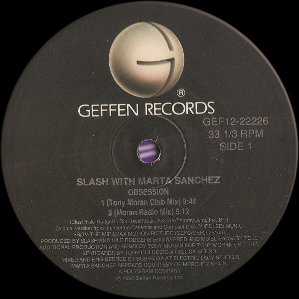 Slash & Marta Sánchez – Obsession - 12'' Vinyl