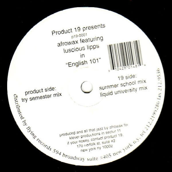 Afrowax – English 101 - 12'' Vinyl Maxi Single