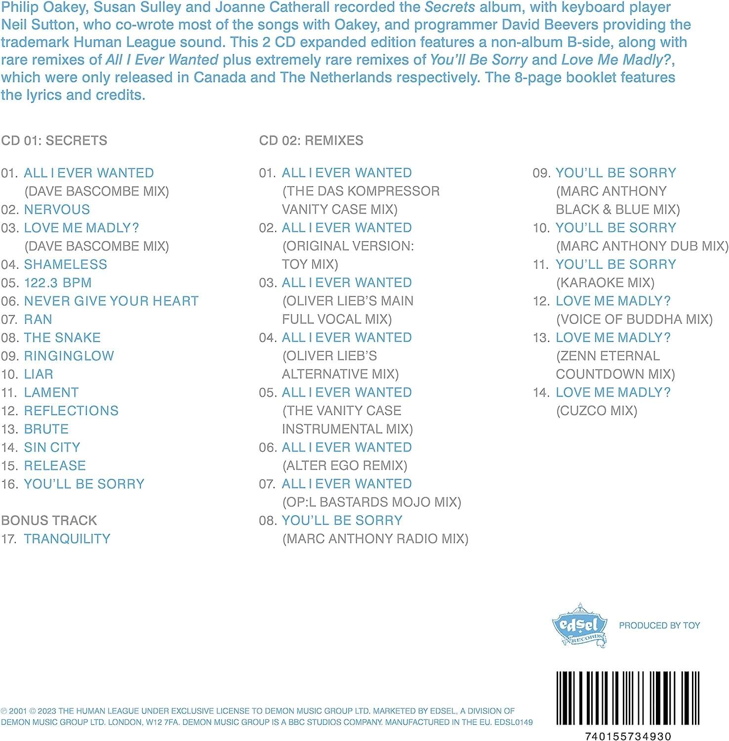 Human League - Secrets - CD - Image 3