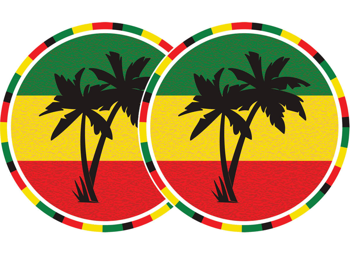 2x Slipmats - Jamaica - Pair