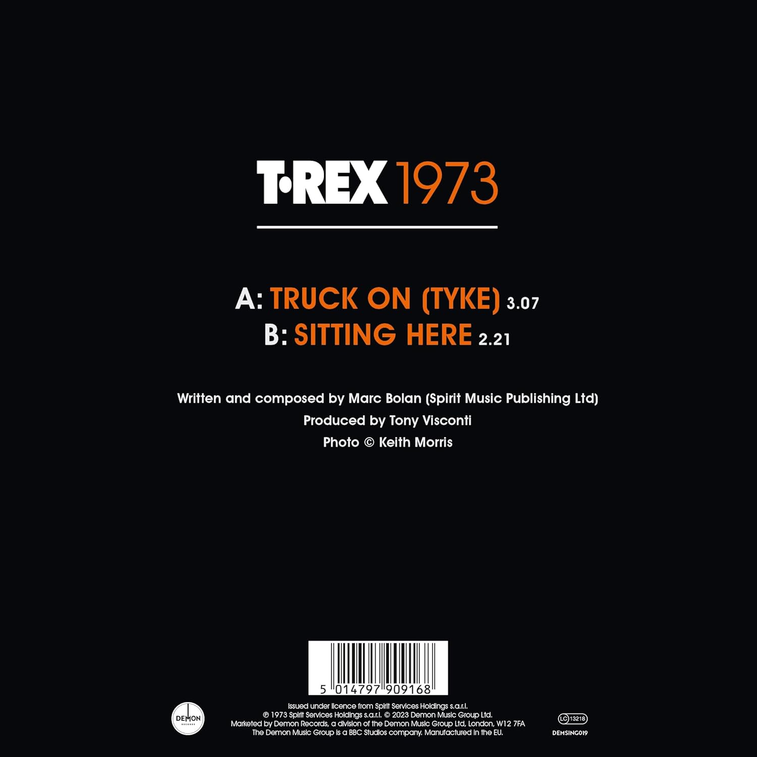 T. Rex - Truck On (Tyke)/Sitting Here - Vinyl Single 7" - Image 2