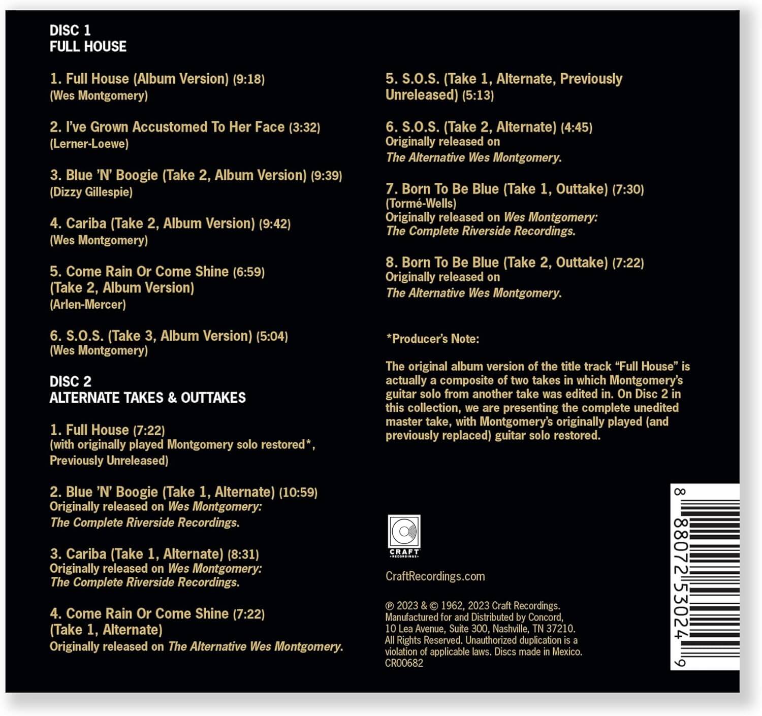 Wes Montgomery - The Complete Full House Recordings - CD - Image 2