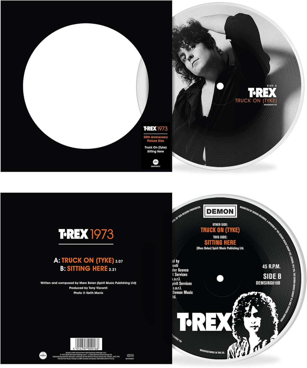 T. Rex - Truck On (Tyke)/Sitting Here - Vinyl Single 7" - Image 3