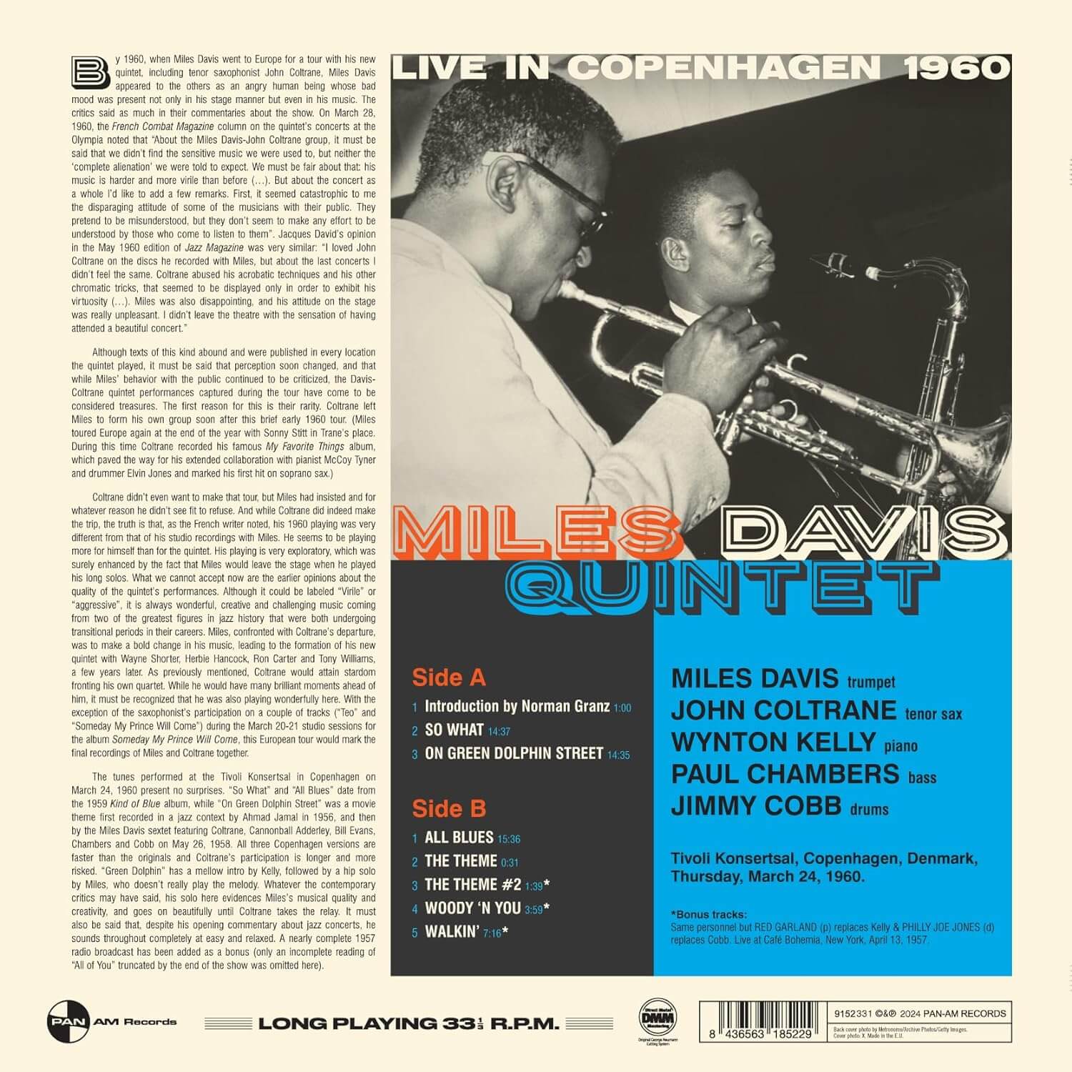 Miles Davis Quintet & John Coltrane - Live In Copenhagen 1960 - Vinyl LP - Image 2