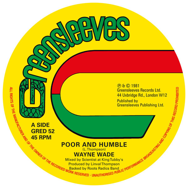 Wayne Wade / Bunny Lie Lie - Poor And Humble / Babylonian (Extended) - 12"
