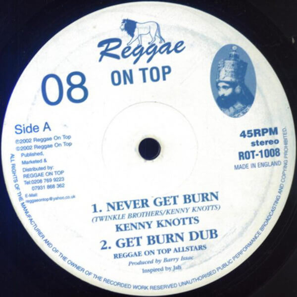 Kenny Knotts - Never Get Burn / Soldiers of Jah - 10"