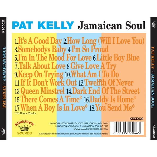 Pat Kelly - Jamaican Soul - CD