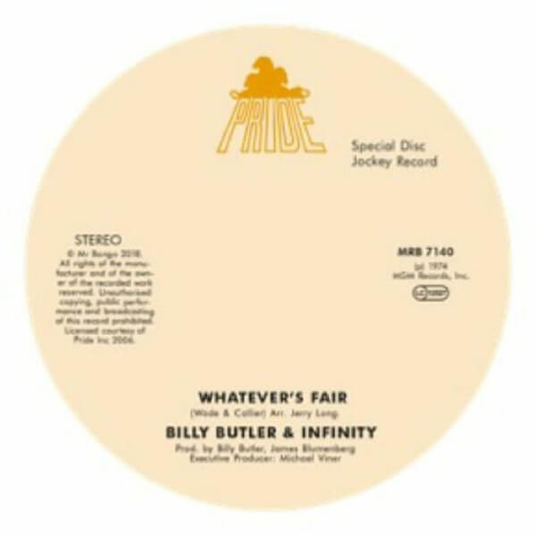 Billy Butler & Infinity - Whatever's Fair / Lady Lee - Simple Things - 7"