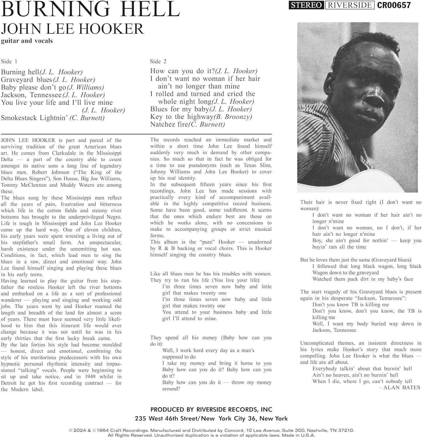 John Lee Hooker - Burning Hell - Vinyl LP - Image 2