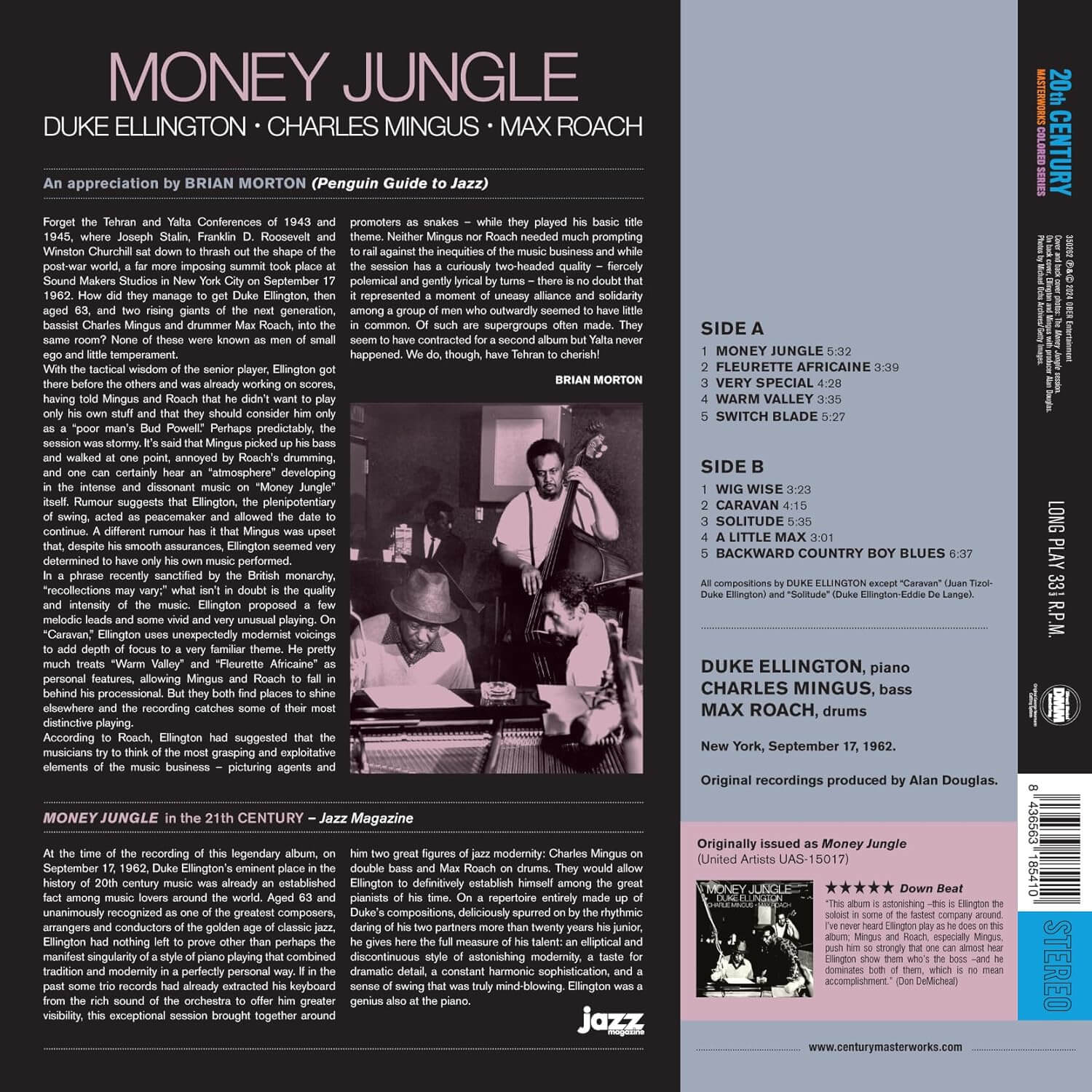 Duke Ellington & Charles Mingus & Max Roach - Money Jungle - Vinyl LP - Image 2