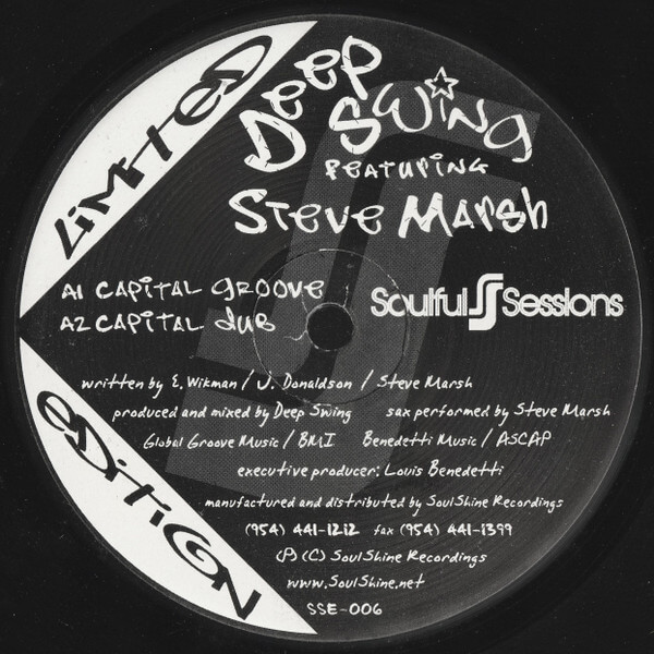 Deep Swing Featuring Steve Marsh – Capital Groove - 12'' Maxi Single