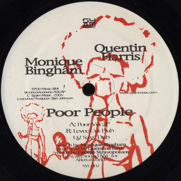 Quentin Harris & Monique Bingham – Poor People - 12'' Maxi Single