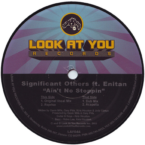 Significant Others Feat. Enitan – Ain't No Stoppin - 12'' Maxi Single