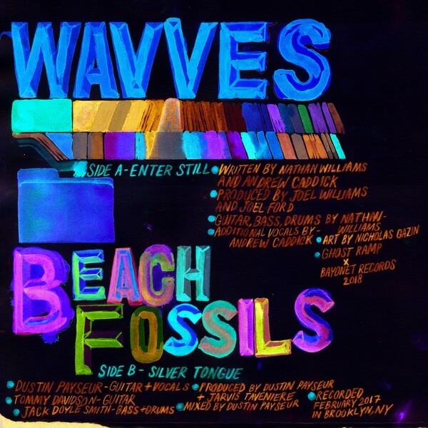 WAVVES x Beach Fossils - 'Enter Still' b/w 'Silver Tongue' - 7"