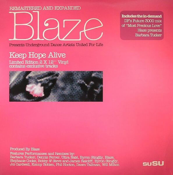 Blaze Presents Underground Dance Artists United For Life - Keep Hope Alive - Vinyl Maxi Single 12"