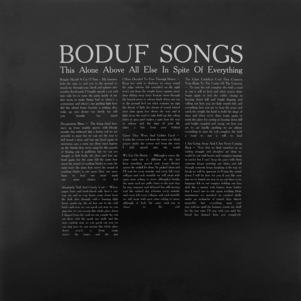 Boduf Songs - This Alone Above All Else In Spite Of Everything - LP