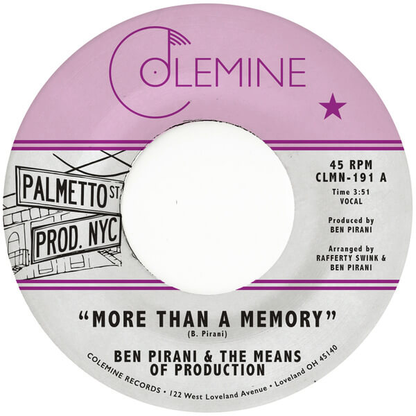 Ben Pirani - More Than A Memory - 7"