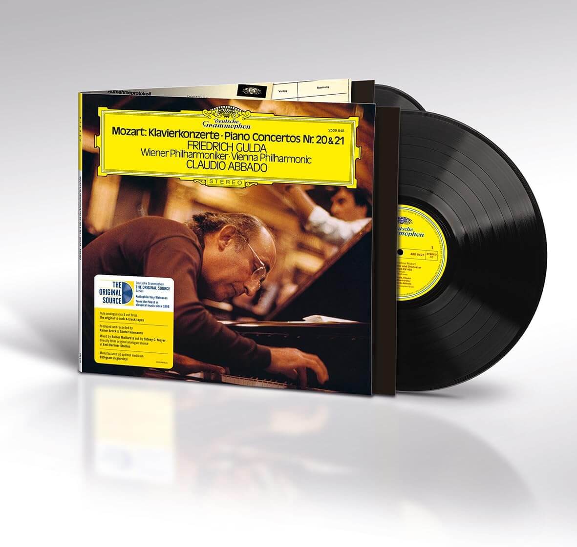 Gulda, Friedrich & Wiener Philharmoniker & Claudio Abbado - Mozart: Piano Concertos Nos. 20 & 21 - Vinyl LP - Image 2