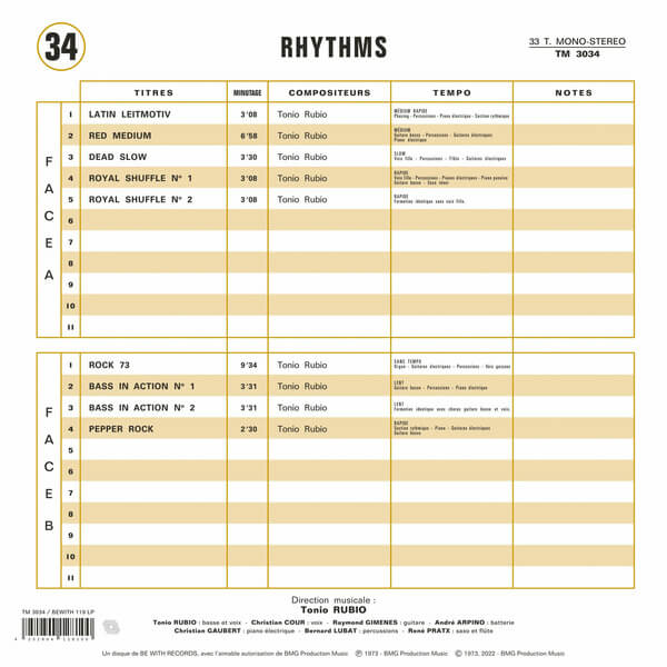 Tonio Rubio - Rhythms (Tele Music) - LP