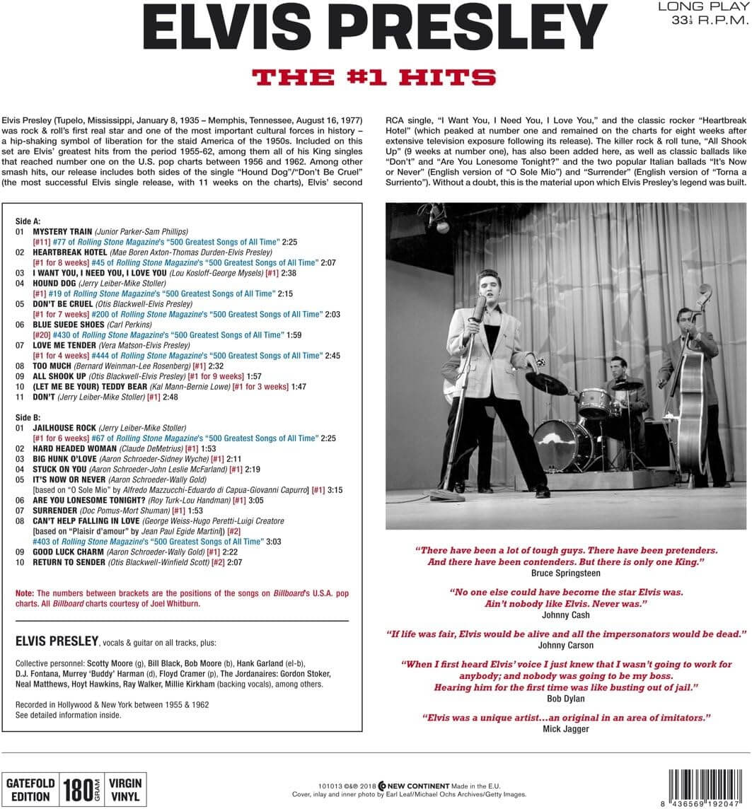 Elvis Presley - The #1 Hits - Vinyl LP - Image 2