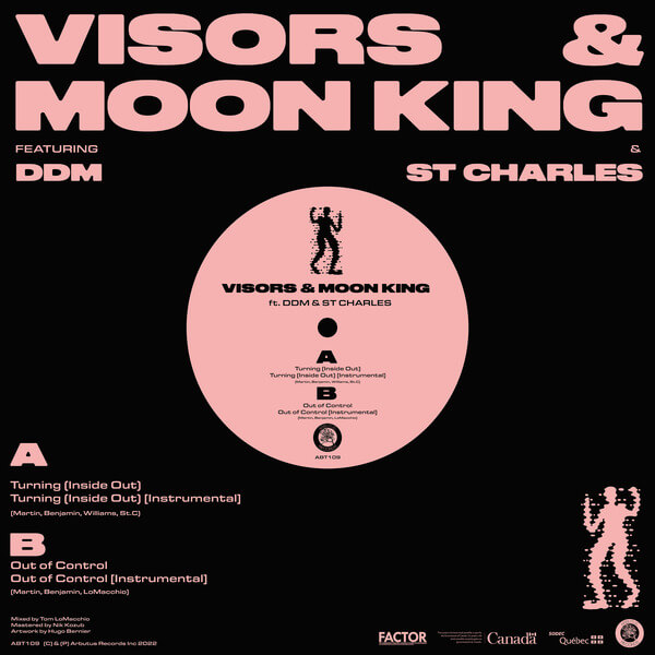 Visors & Moon King - Turning (Inside Out) b/w Out Of Control - 12"
