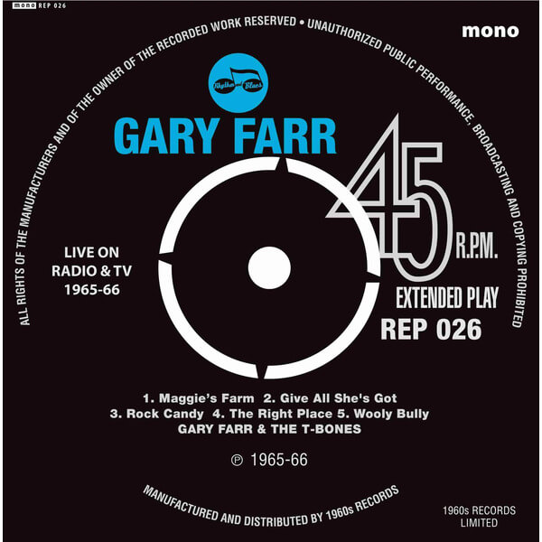 Gary Farr & T-Bones With Keith Emerson - Live On TV EP - 7"