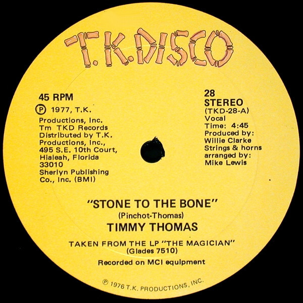 Timmy Thomas - Stone To The Bone - Vinyl Maxi Single 12"