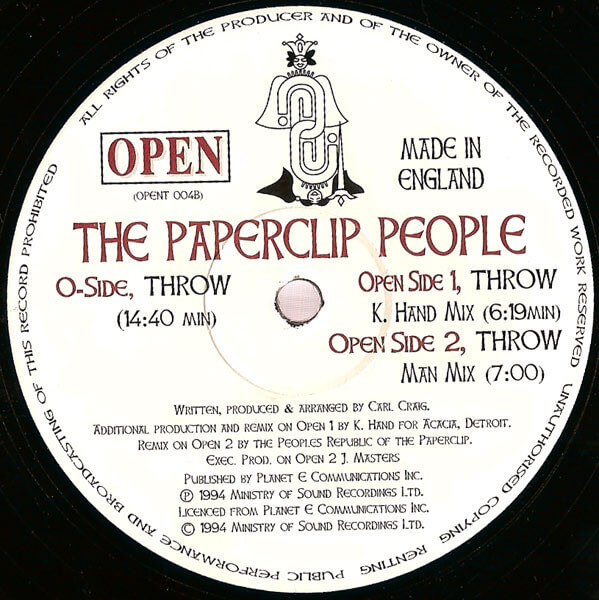 Carl Craig Presents Paperclip People - Throw (The Remixes) - Vinyl Maxi Single 12"