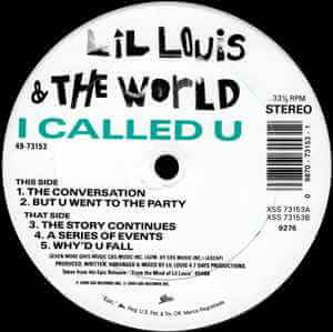 Lil Louis & The World -  I Called U - Vinyl Maxi Single 12"