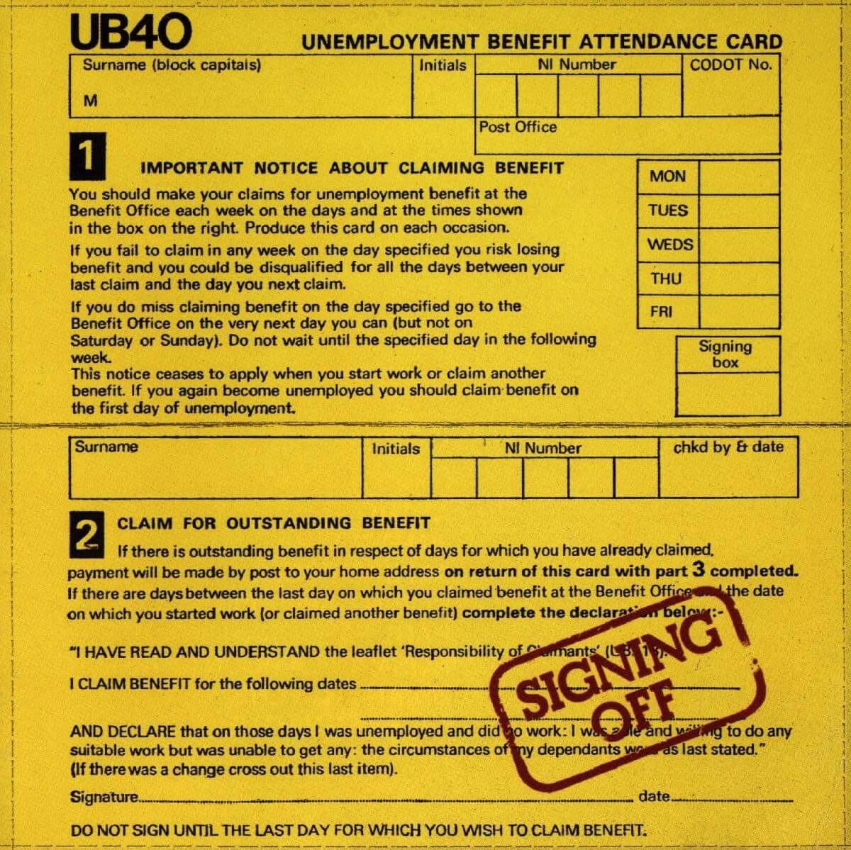 UB40 - Signing Off - CD