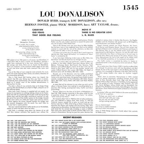 Lou Donaldson Quintet - Wailing With Lou - Vinyl LP - Image 2