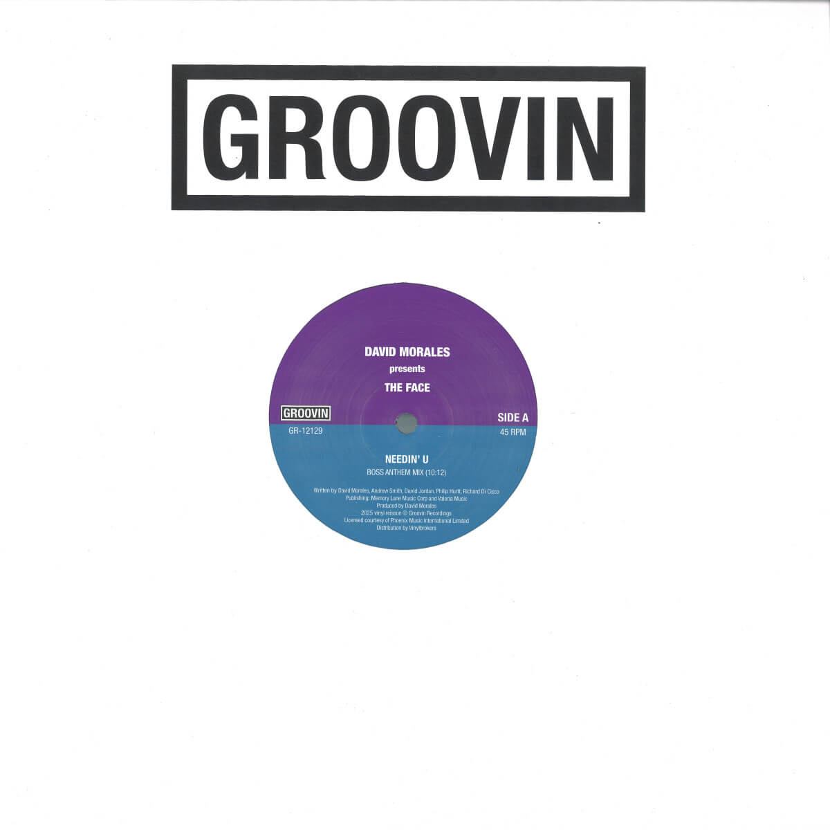 David Morales pres. The Face - Needin' U - 12" Maxi Single