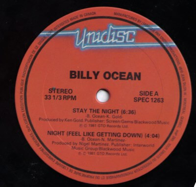 Billy Ocean / Third World – Stay The Night / Night (Feel Like Getting Down) / Try Jah Love