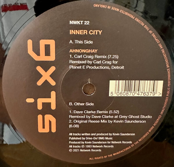 Inner City – Ahnonghay - 12'' Maxi
