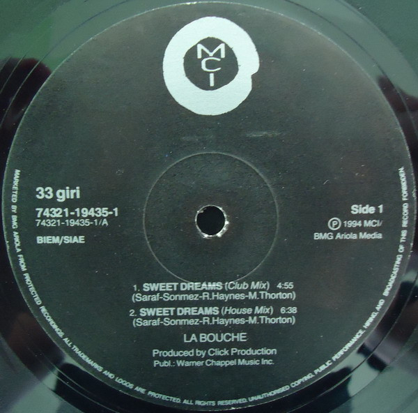 La Bouche – Sweet Dreams (Ola Ola E) - 12'' Vinyl