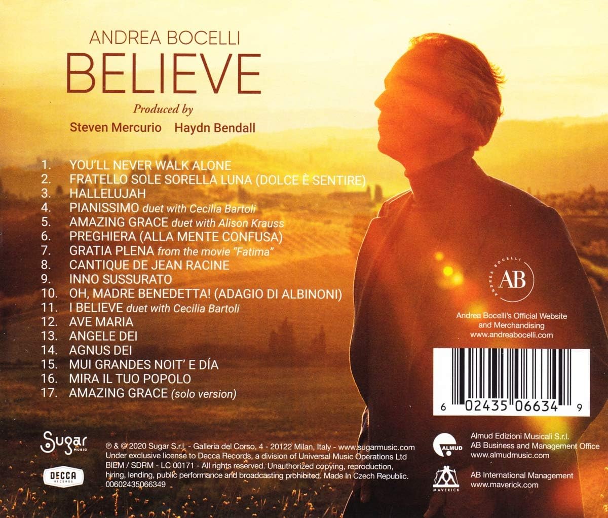 Andrea Bocelli - Believe - CD - Image 2