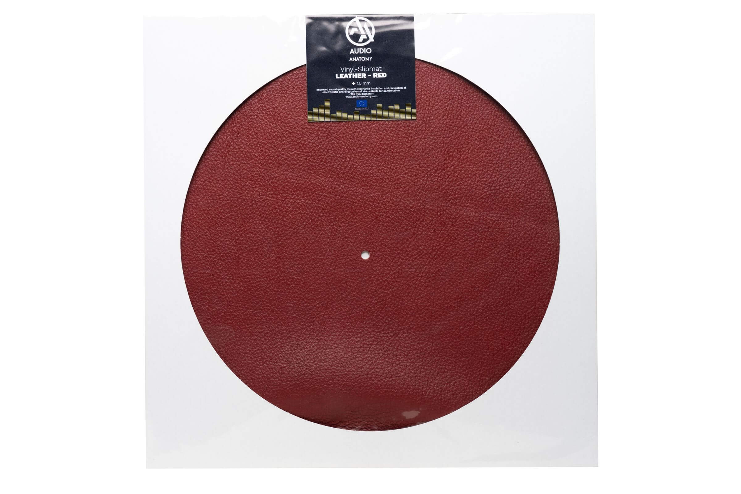 Audio Anatomy Record Slipmat (leather red)  - Τσόχα δερμάτινη