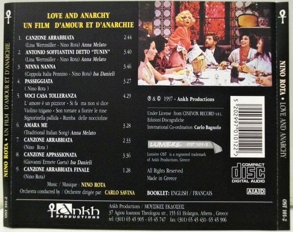 Nino Rota – Film D' Amore E D' Anarchia - CD - Image 2