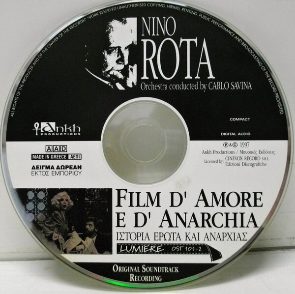 Nino Rota – Film D' Amore E D' Anarchia - CD - Image 4